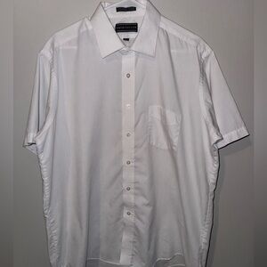 White short sleeve button down